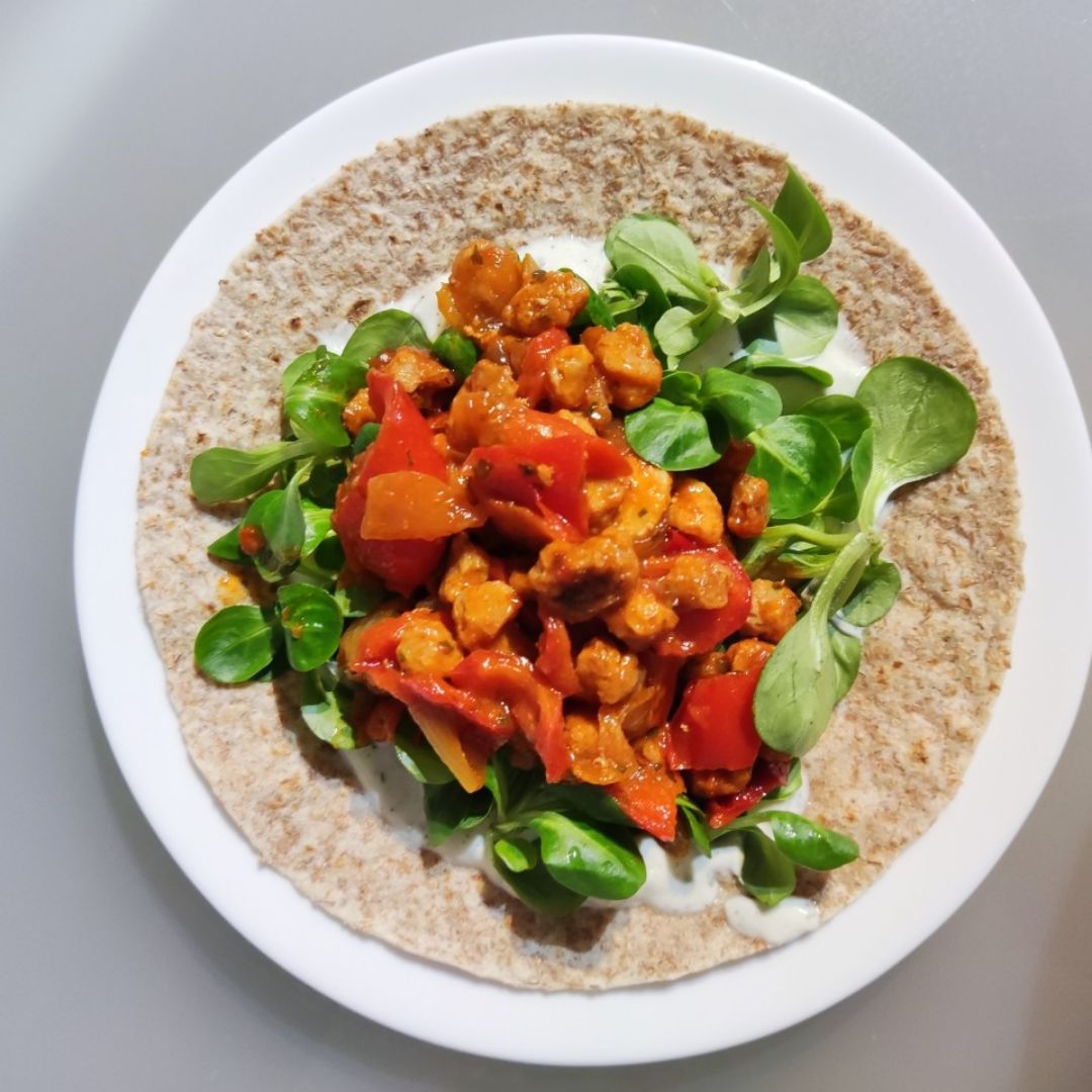 Fajitas con salsa blanca Fajitas con salsa blanca