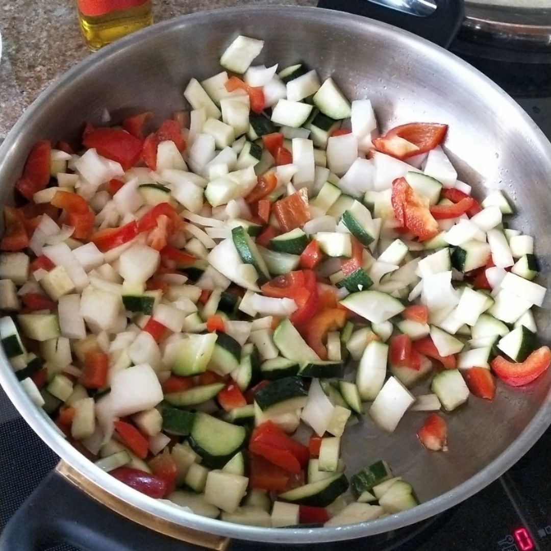 Tallarines improvisados con verduras Step 0