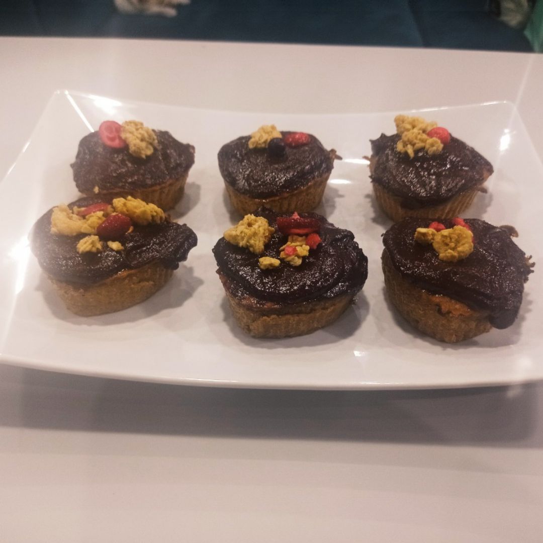 Muffins healthy de manzana y plátano 