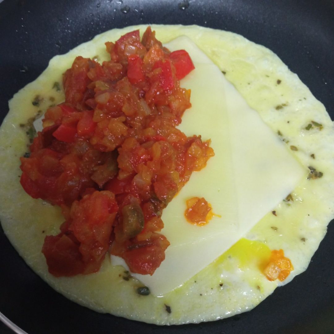 Crepe solo de huevo Paso 3 Crepe solo de huevo Paso 3