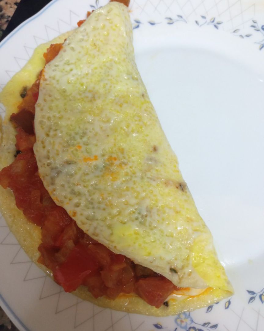 Crepe solo de huevo Paso 4 Crepe solo de huevo Paso 4