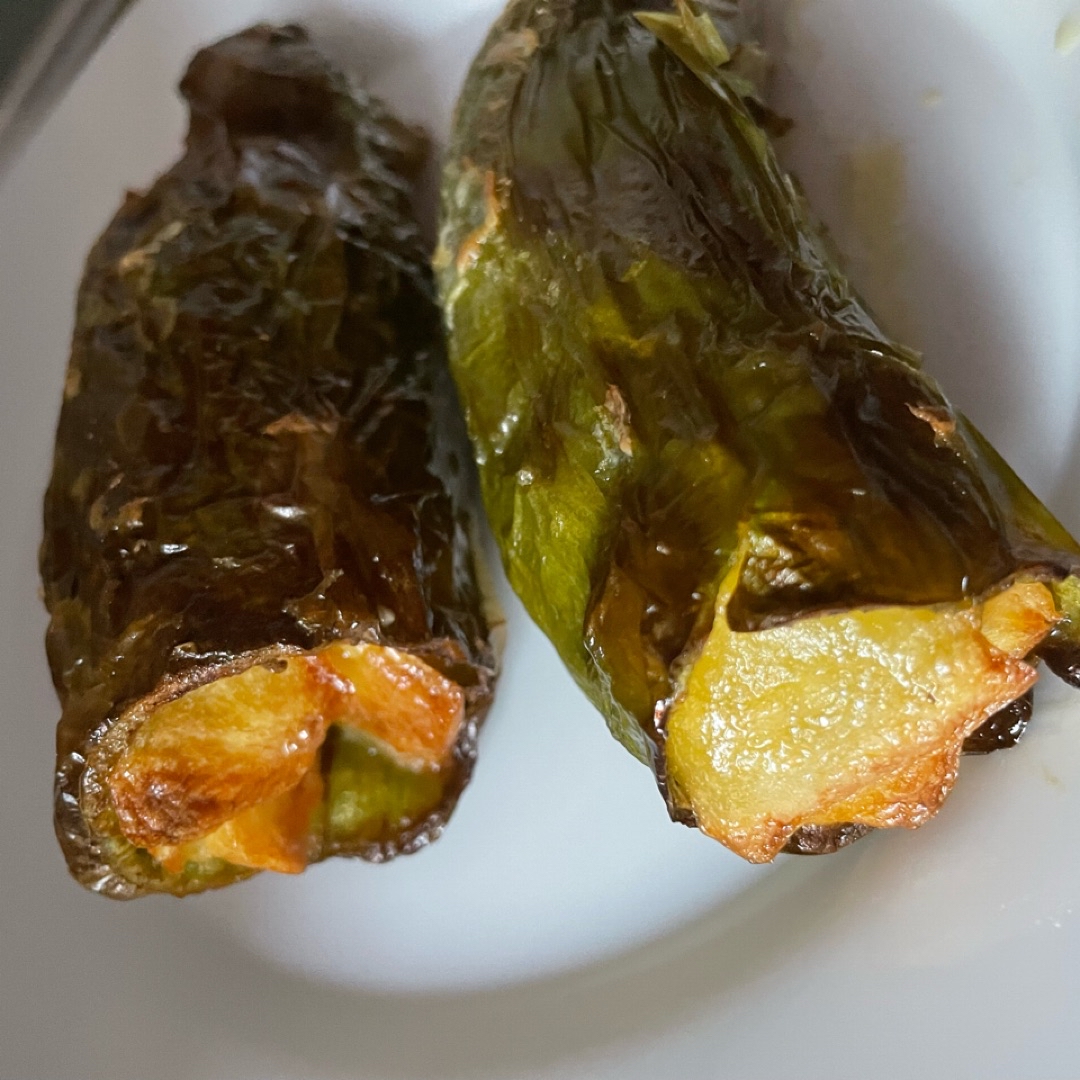 Pimientos rellenos de Tortilla en Airfrayer 