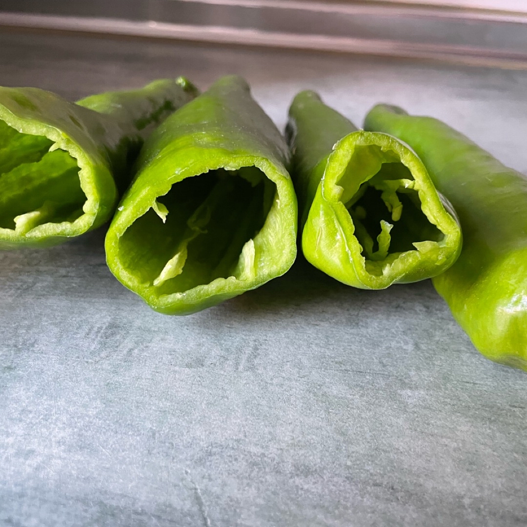 Pimientos rellenos de Tortilla en Airfrayer  Paso 1