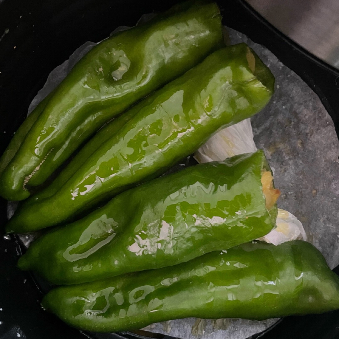 Pimientos rellenos de Tortilla en Airfrayer  Paso 4