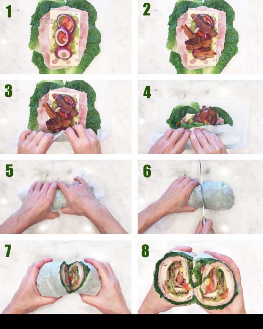 Wrap de lechuga Paso 1 Wrap de lechuga Paso 1