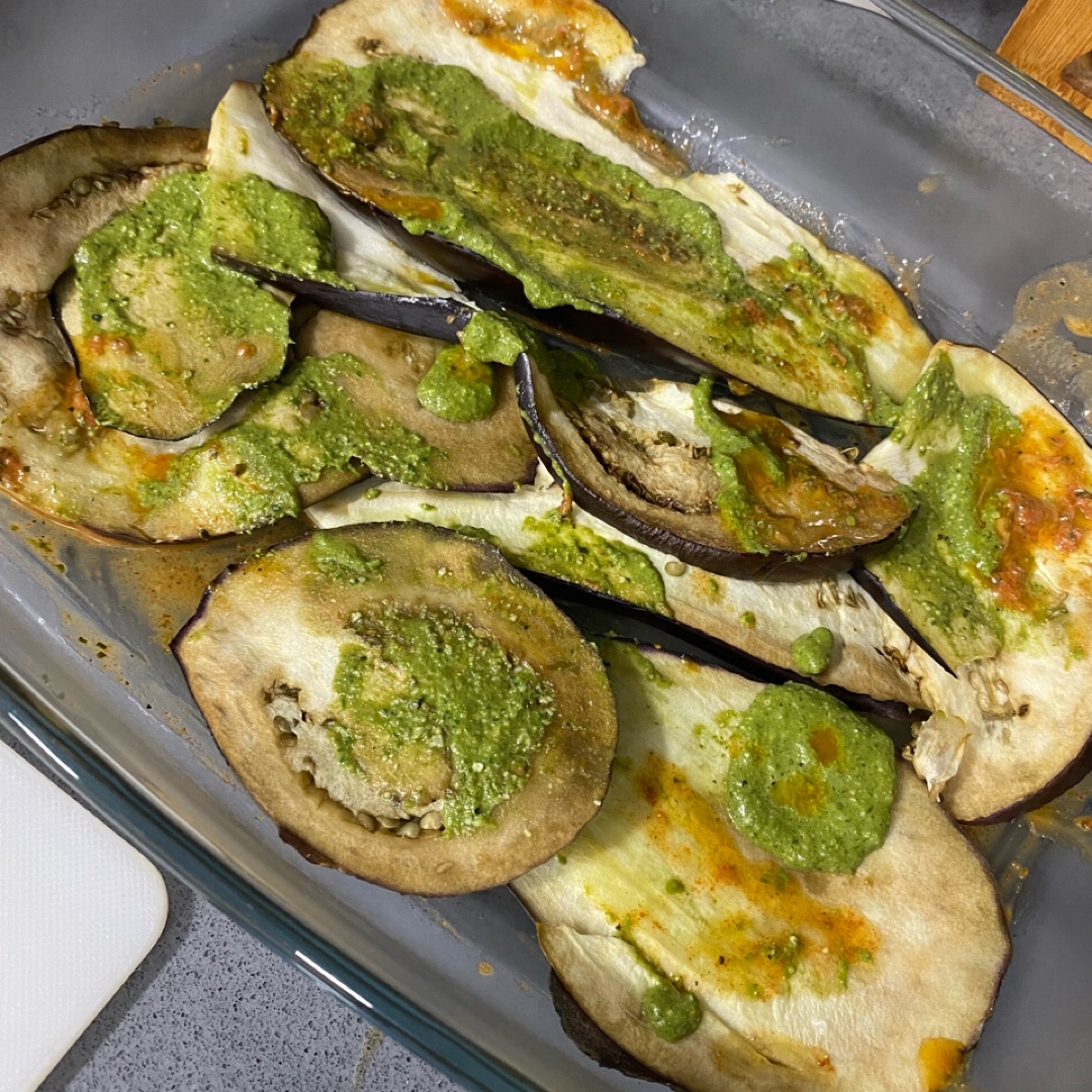 Berenjena con pesto y atún 🍆🌿 Paso 3 Berenjena con pesto y atún 🍆🌿 Paso 3