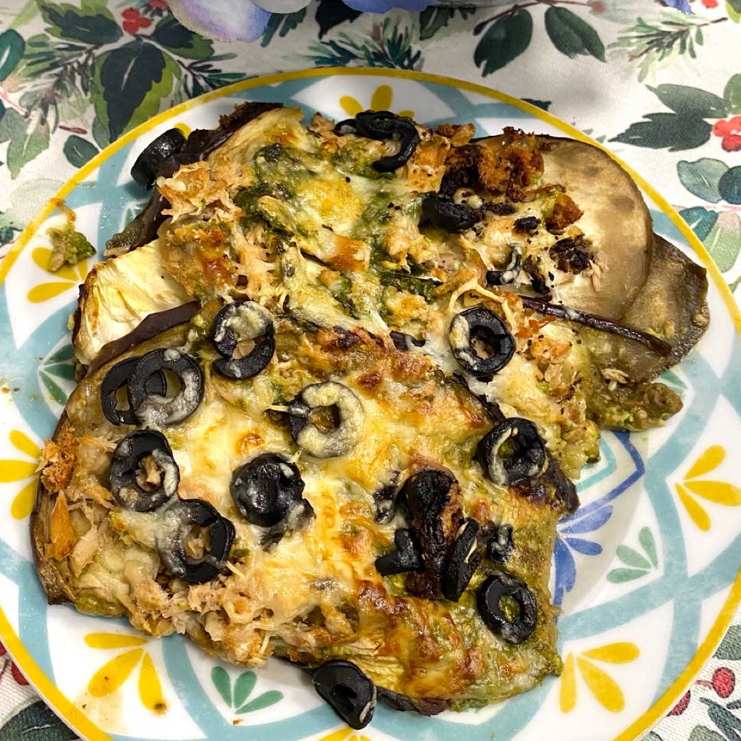 Berenjena con pesto y atún 🍆🌿 Paso 7 Berenjena con pesto y atún 🍆🌿 Paso 7
