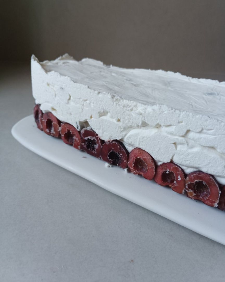 Tarta Helada Nata & Cerezas❄️🍦🍒 Paso 2 Tarta Helada Nata & Cerezas❄️🍦🍒 Paso 2