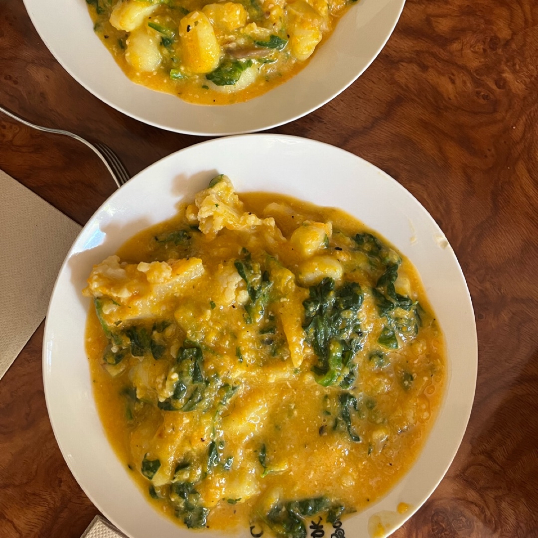 Gnocchi con salsa de calabaza Gnocchi con salsa de calabaza