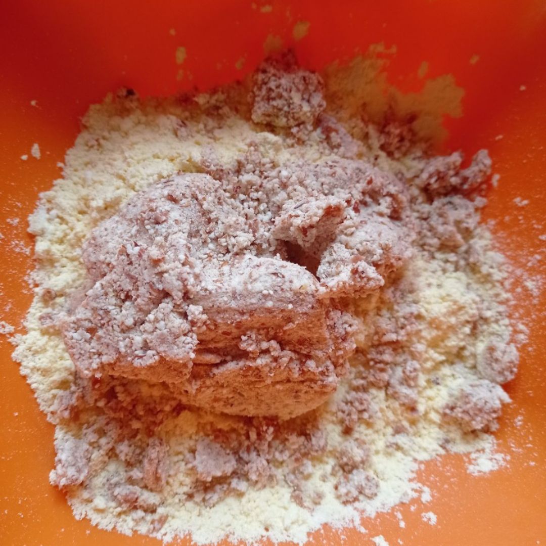 Galletas de maíz, pera 🍐 y almendra 🍪 Paso 1 Galletas de maíz, pera 🍐 y almendra 🍪 Paso 1