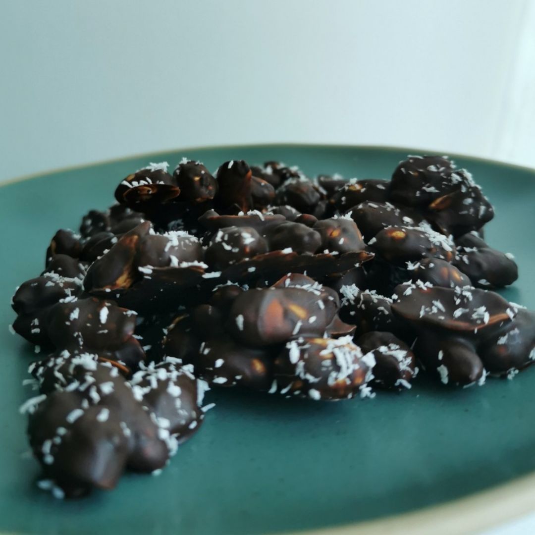 ROCAS DE CACAHUETE Y CHOCOLATE🥜🍫 ROCAS DE CACAHUETE Y CHOCOLATE🥜🍫