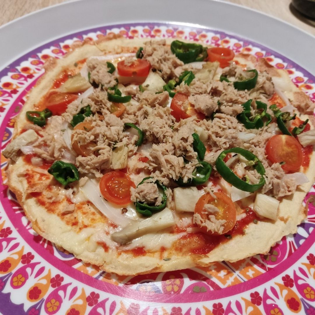 Pizza proteica de pollo Pizza proteica de pollo