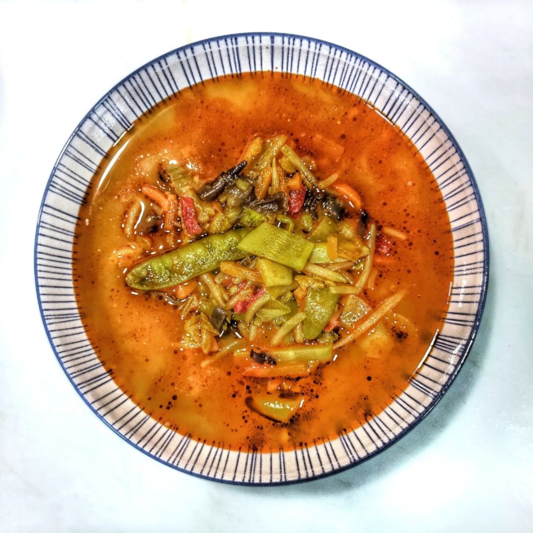 🥣 Sopa de verduras al curry (exprés) Paso 4 🥣 Sopa de verduras al curry (exprés) Paso 4