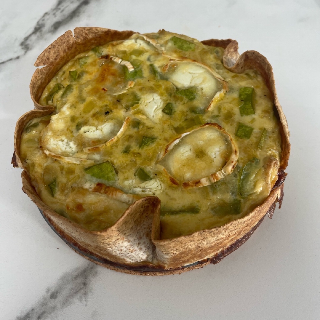Quiche de calabacín y puerros Quiche de calabacín y puerros
