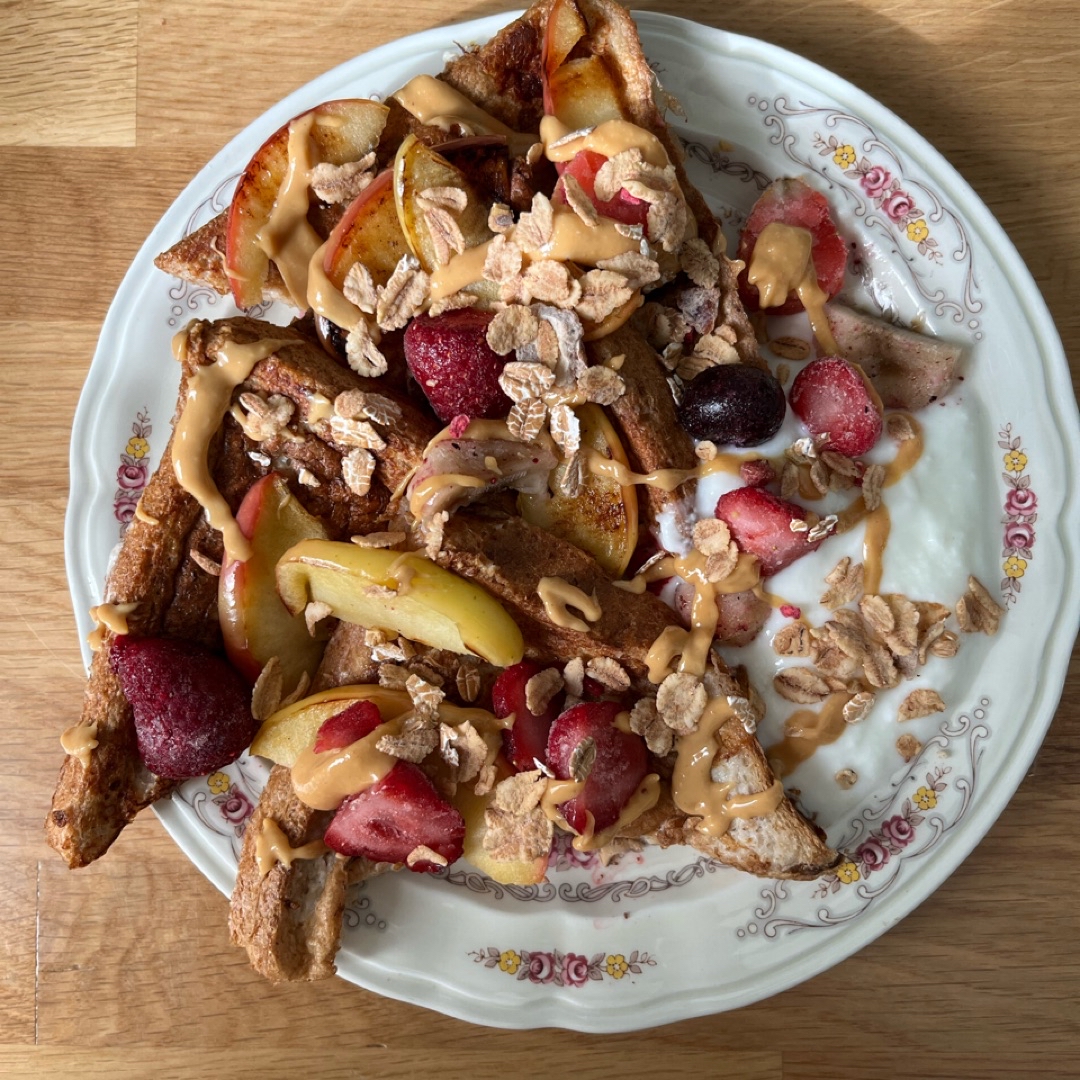 Tostadas francesas con fruta Tostadas francesas con fruta