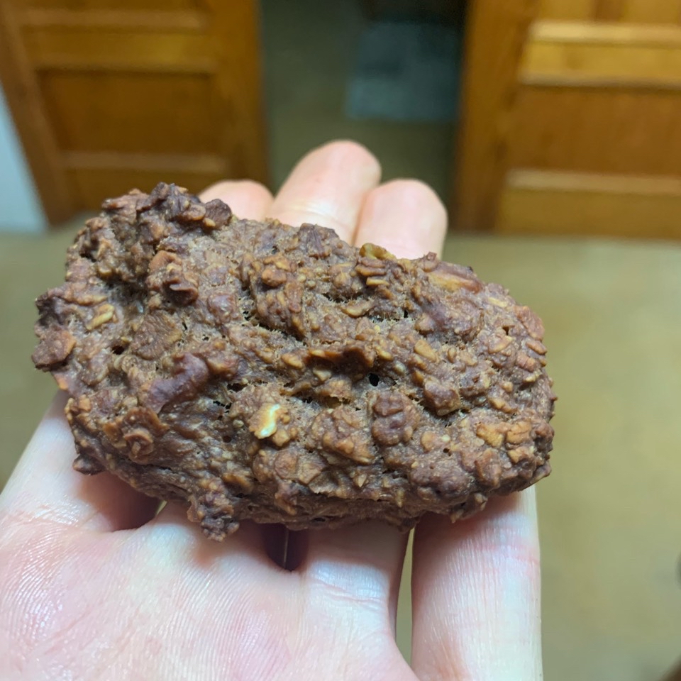 Galletas de avena, plátano, cacao en polvo y mantequilla de cacahuete Galletas de avena, plátano, cacao en polvo y mantequilla de cacahuete