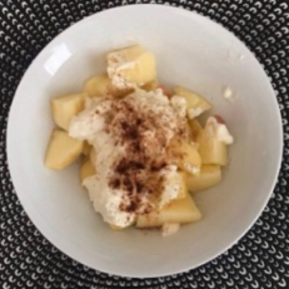 Manzana con queso fresco batido Manzana con queso fresco batido