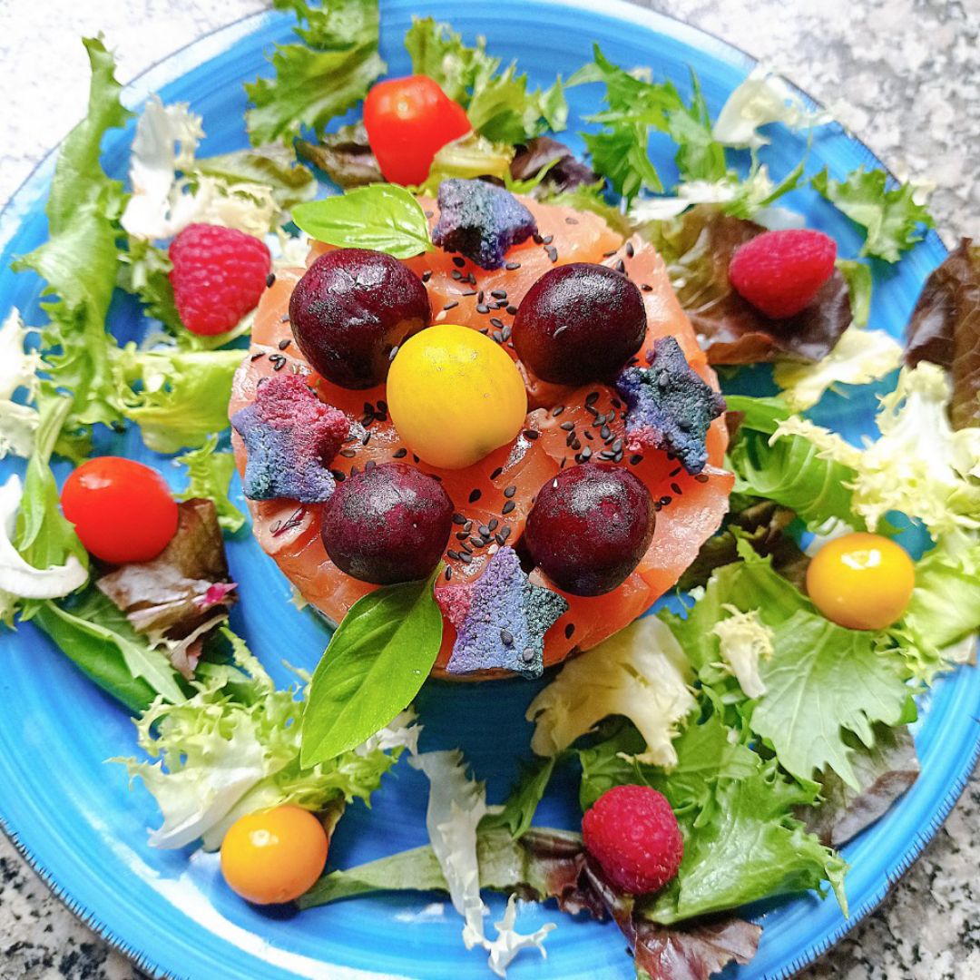 Tartar de salmón veraniego 🏖️ Paso 3 Tartar de salmón veraniego 🏖️ Paso 3