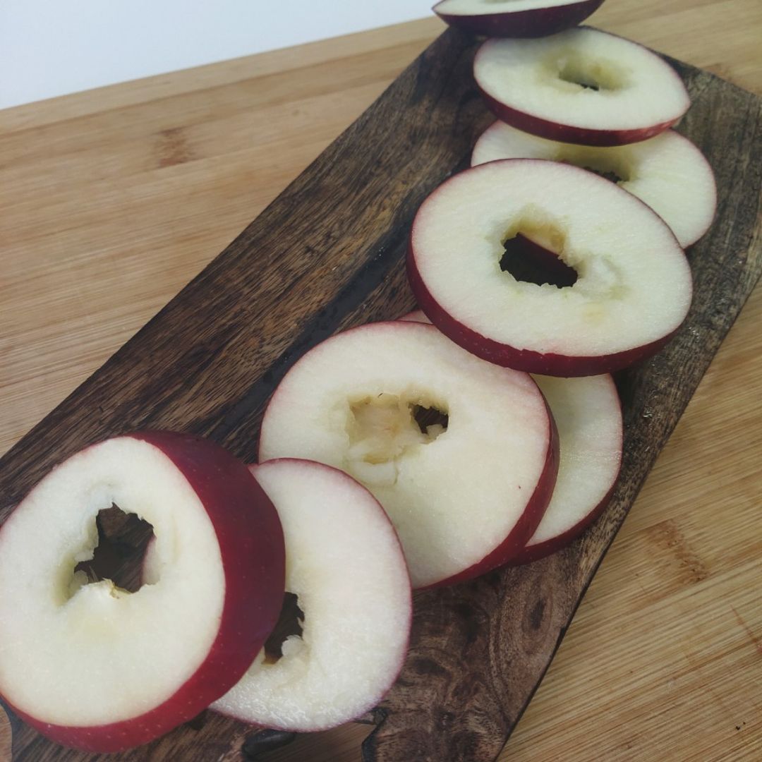 🍎 Aros de manzana 🍎 Paso 1 🍎 Aros de manzana 🍎 Paso 1
