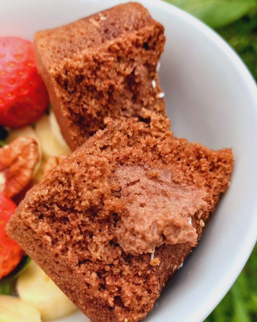 Muffins de cacao rellenos de crema de avellanas 🤎🍫 Paso 4