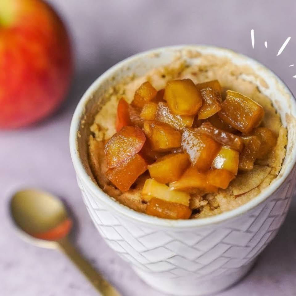 Pan de manzana en microondas 