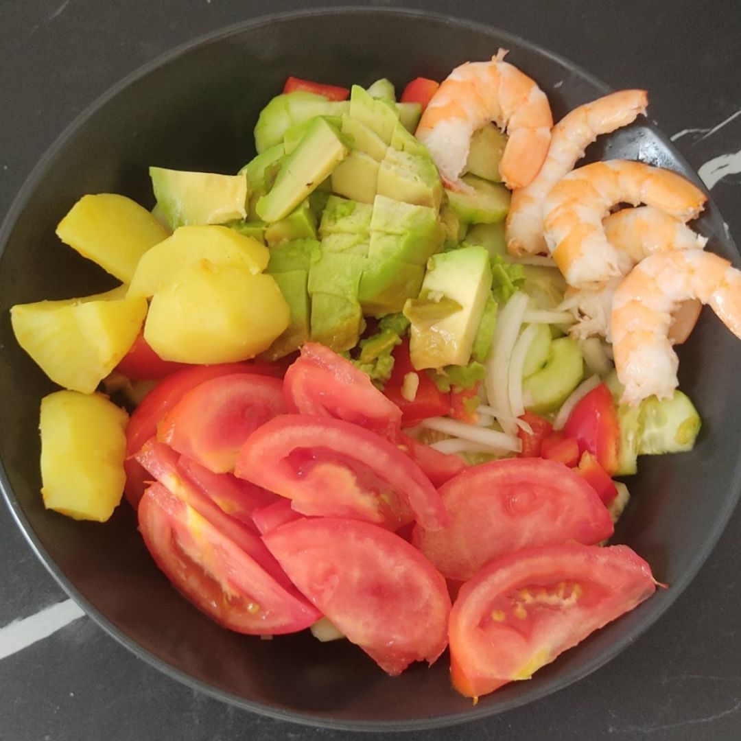Ensalada de langostinos Ensalada de langostinos