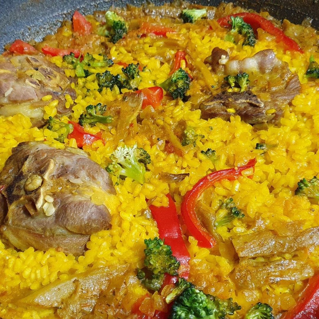 Arroz con verduras y cuello de cordero Paso 4 Arroz con verduras y cuello de cordero Paso 4