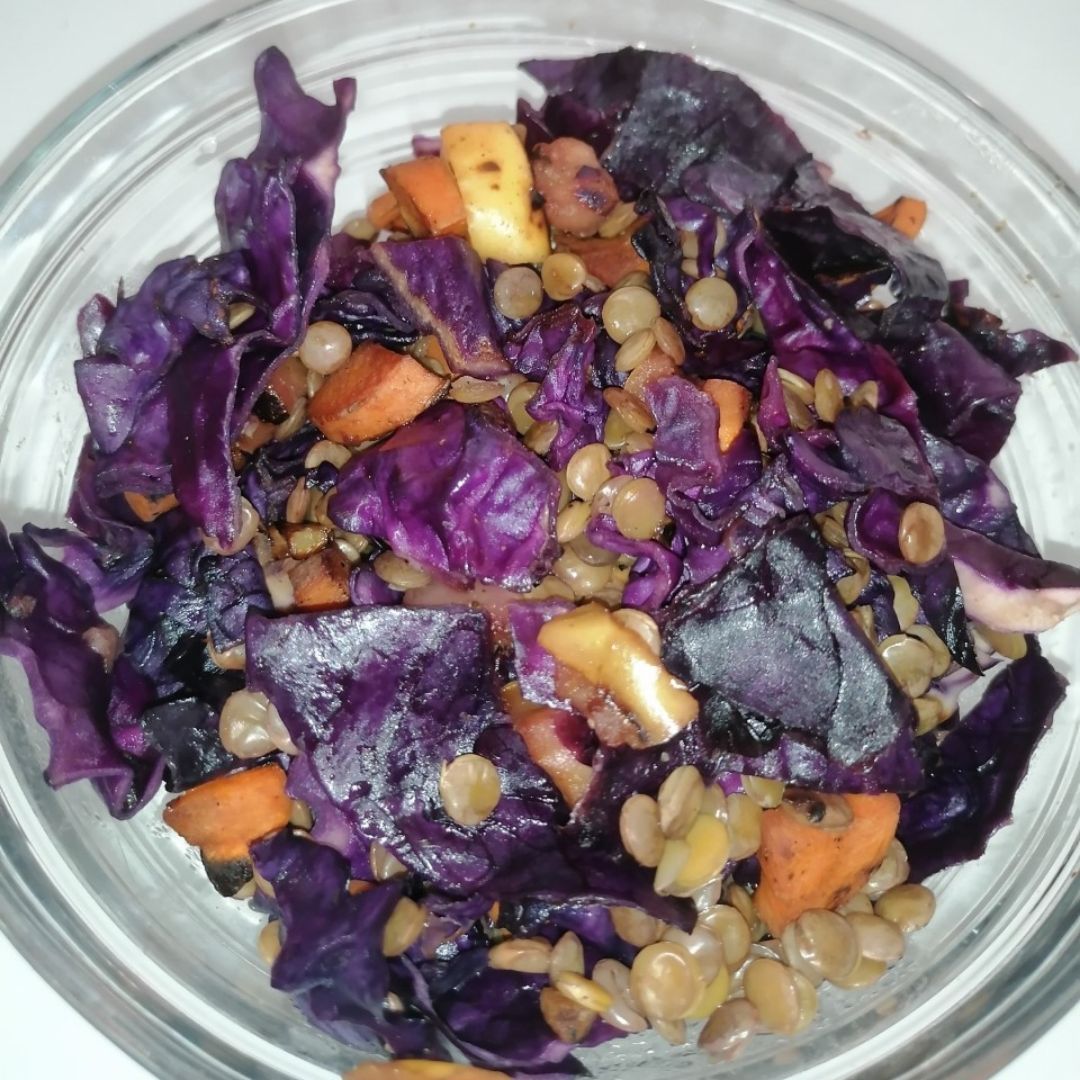 Ensalada de lombarda y lentejas Ensalada de lombarda y lentejas