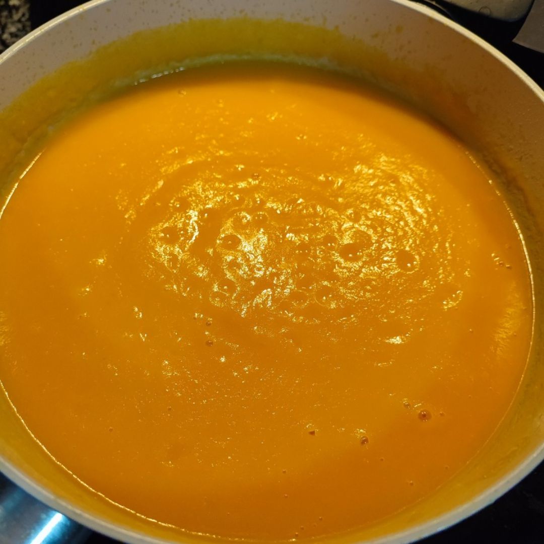 Crema de calabaza y zanahoria  Paso 2
