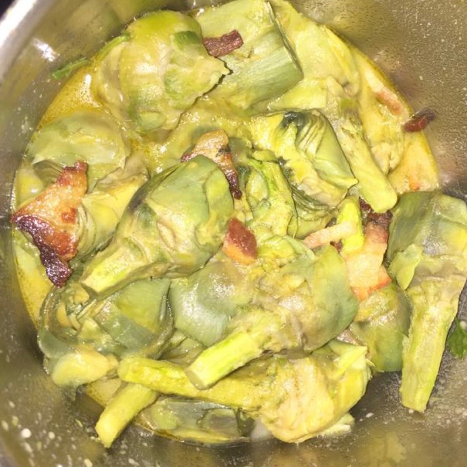 Alcachofas con jamón Alcachofas con jamón