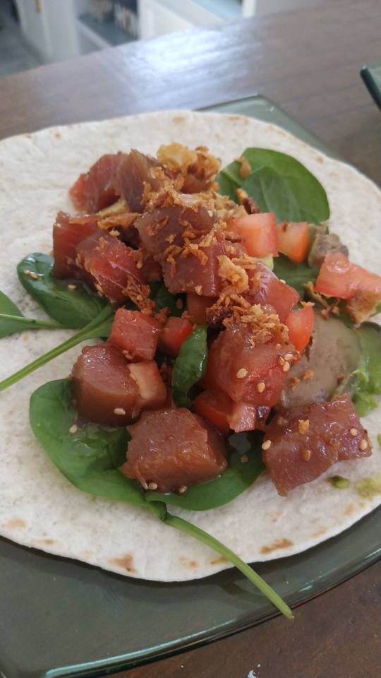 Tacos de atún macerado Tacos de atún macerado