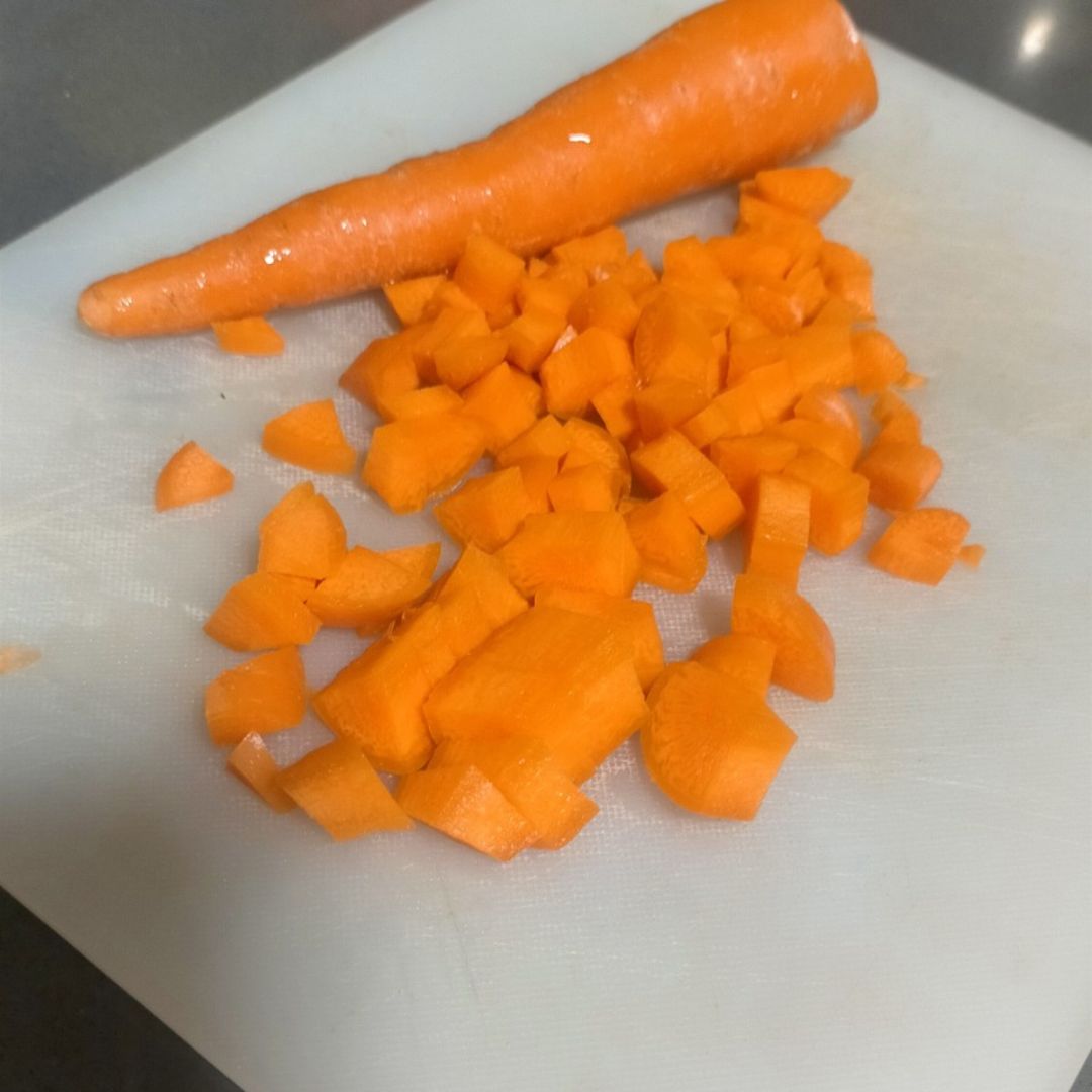 Guisantes con coliflor y verduras  Paso 0