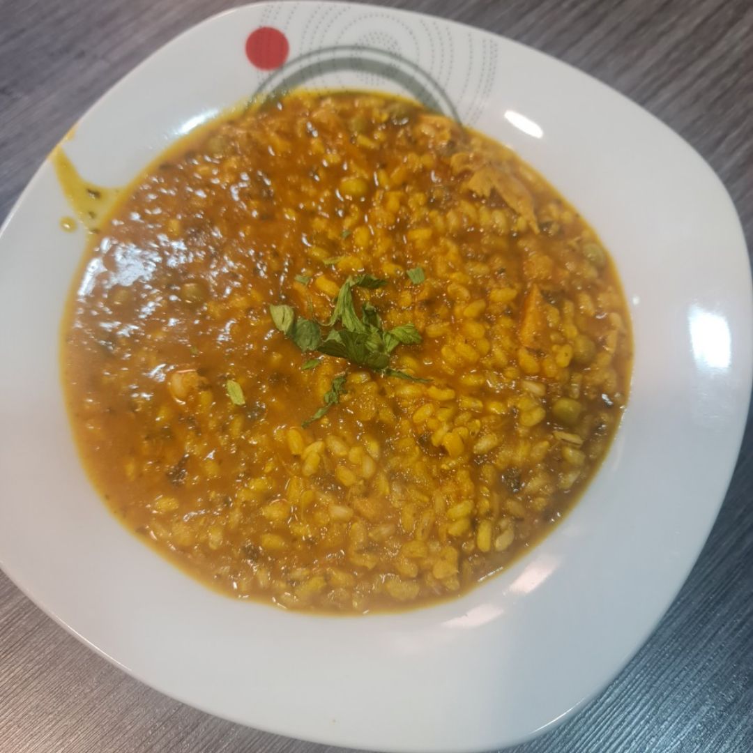 Arroz meloso con magra de cerdo