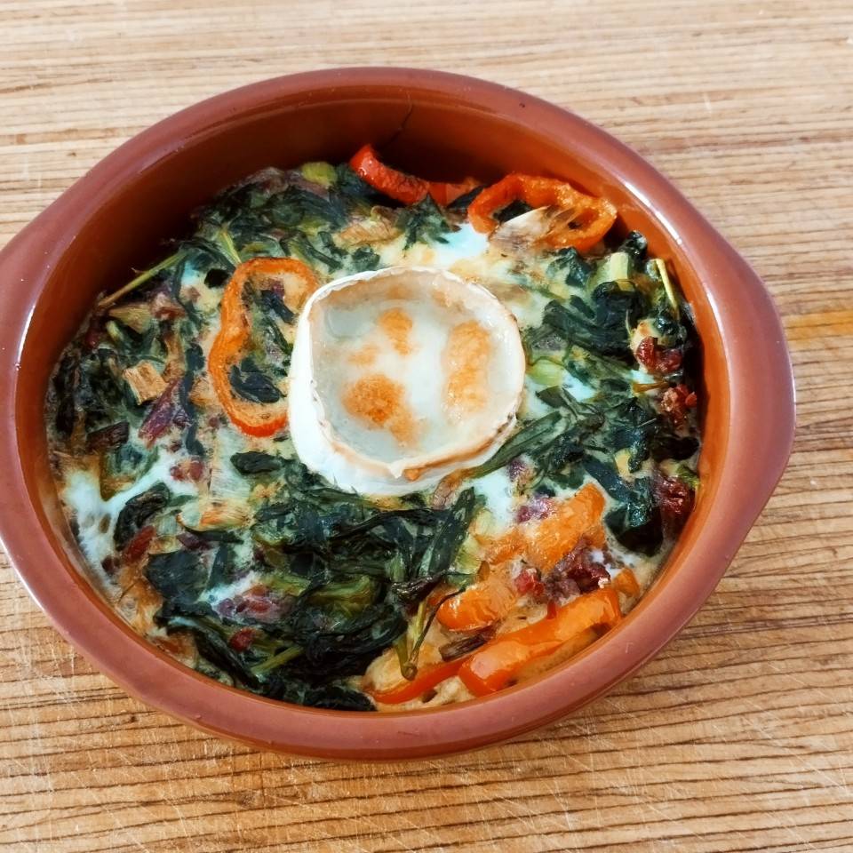 Quiché de collejas Quiché de collejas