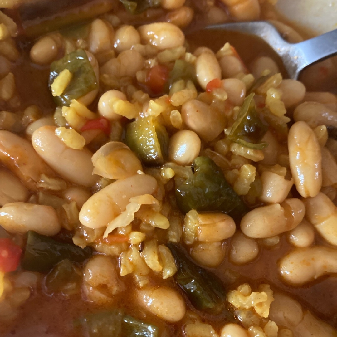 Arroz con habichuelas y verduras 🫑🌶 Arroz con habichuelas y verduras 🫑🌶