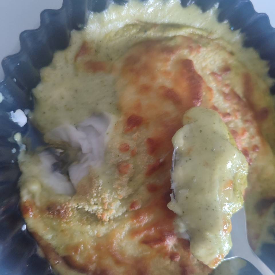Merluza gratinada en Air Fryer con bechamel de calabacín y psyllium Merluza gratinada en Air Fryer con bechamel de calabacín y psyllium