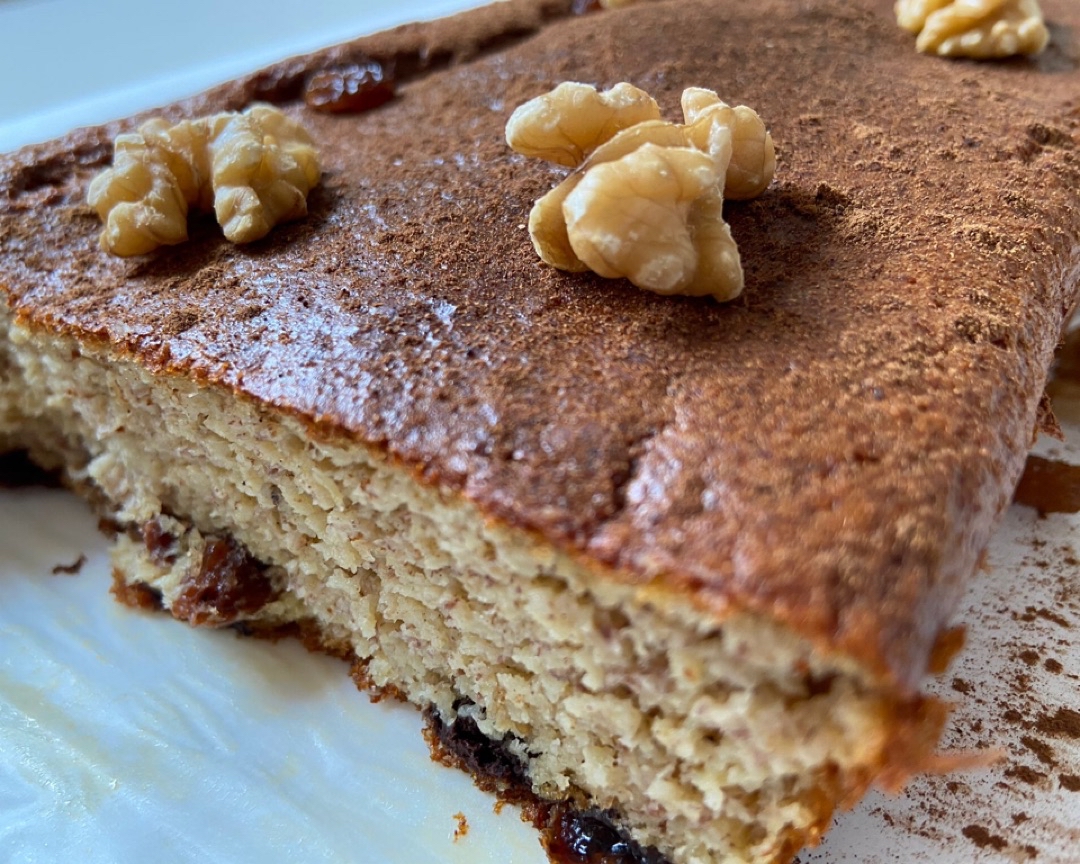 Bizcocho de avena y plátano sin gluten 