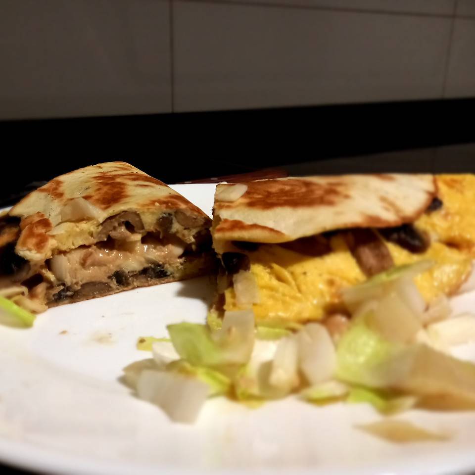 Fajita de miso y champiñones con endibia Fajita de miso y champiñones con endibia