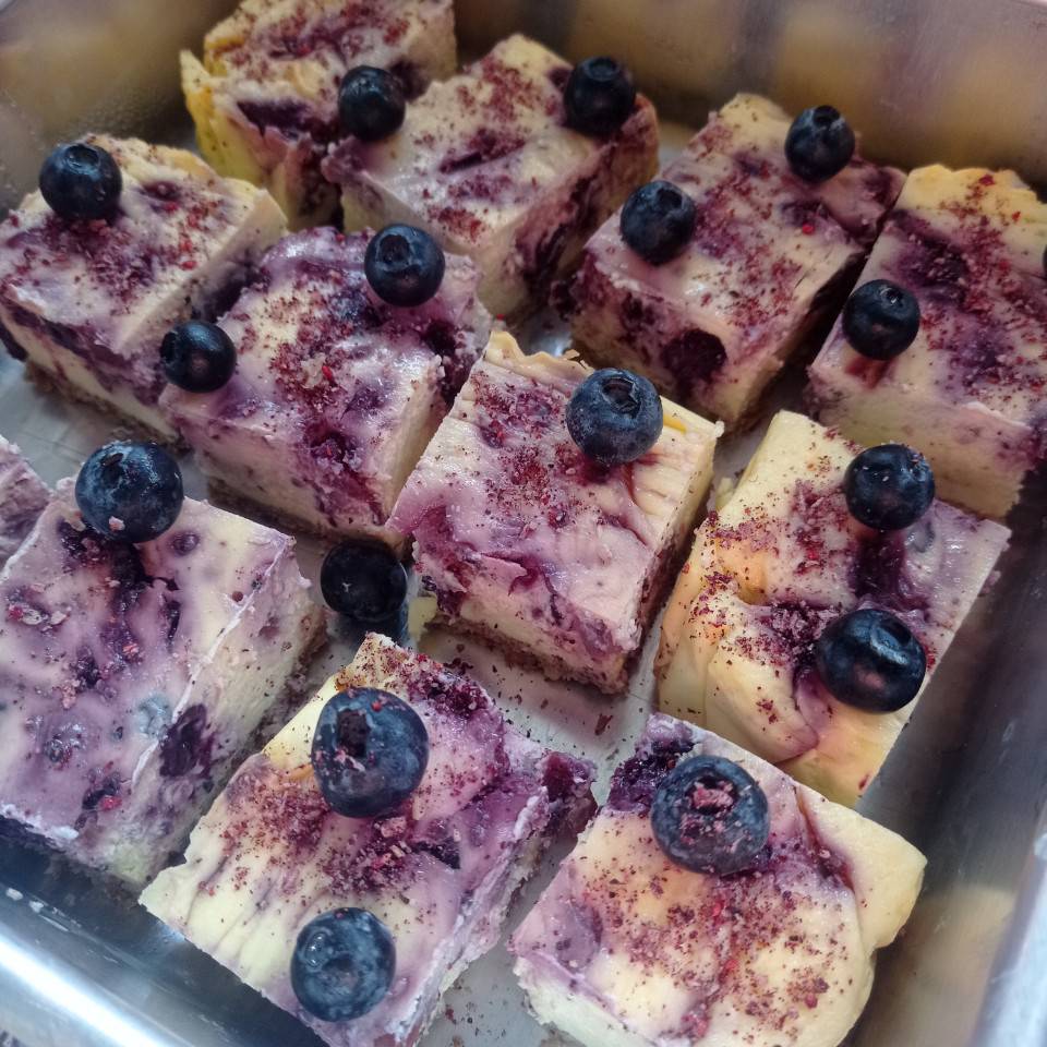 Barritas de cheesecake 🍰de arándanos 🫐