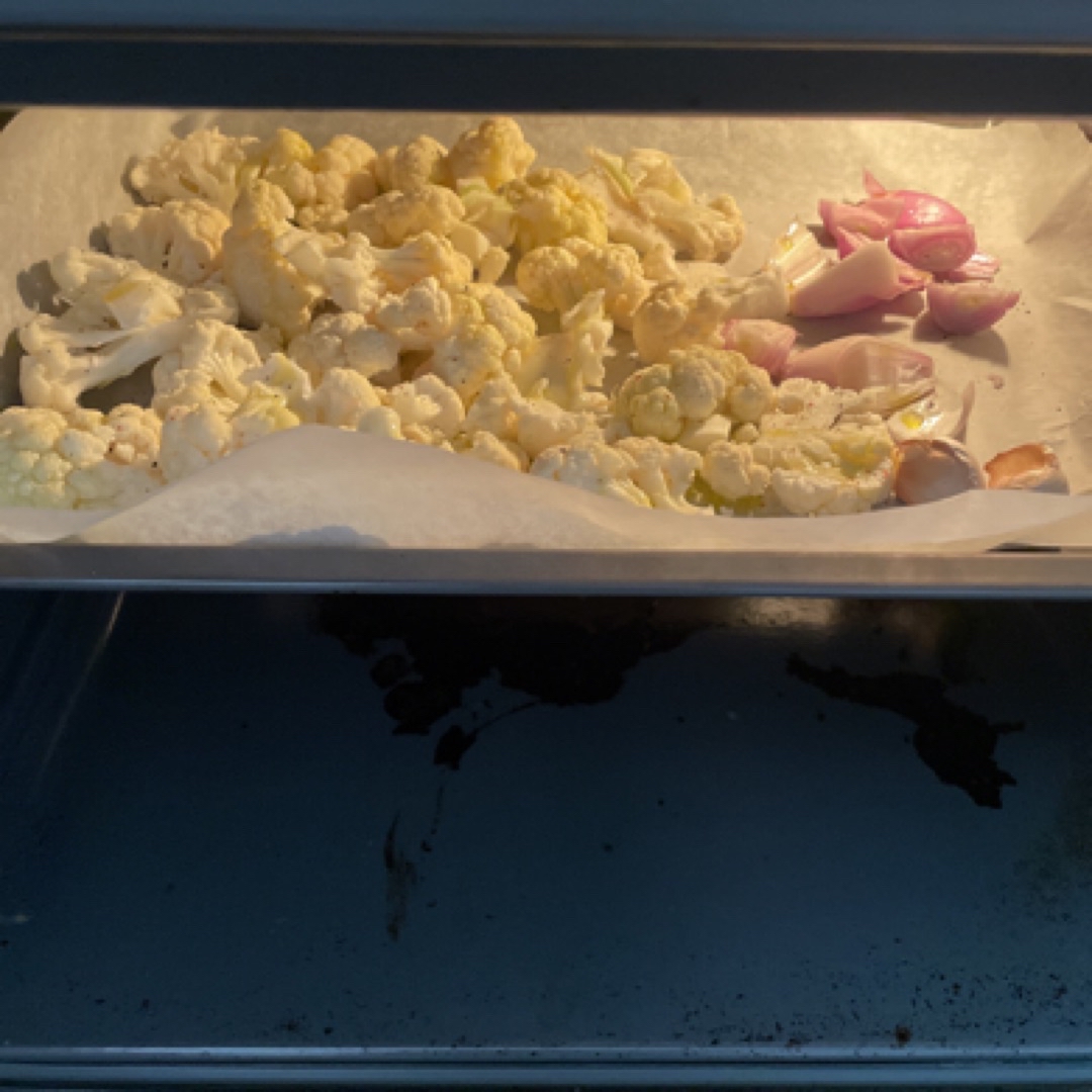 Crema coliflor asada realfooding Crema coliflor asada realfooding