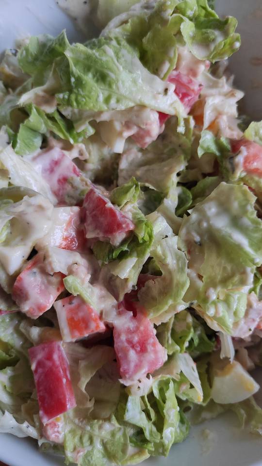 Ensalada con aliño de yogurt Ensalada con aliño de yogurt