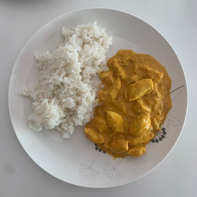 Pollo al curry fácil