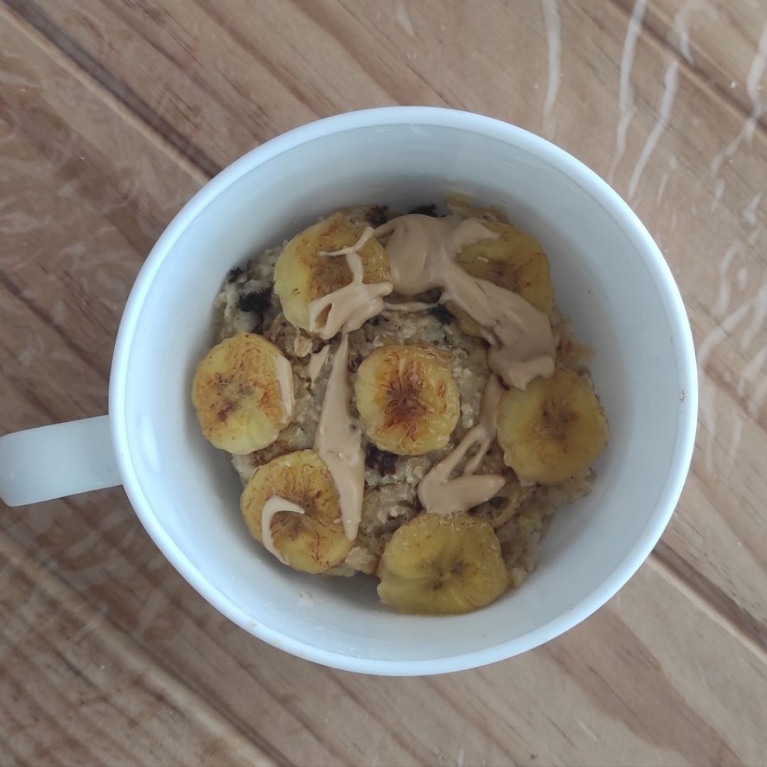 Avena horneada con plátano y chocolate Avena horneada con plátano y chocolate
