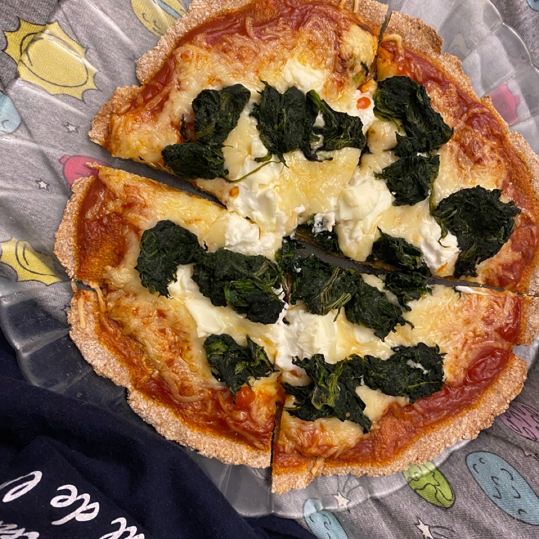 Pizza de espinacas Pizza de espinacas