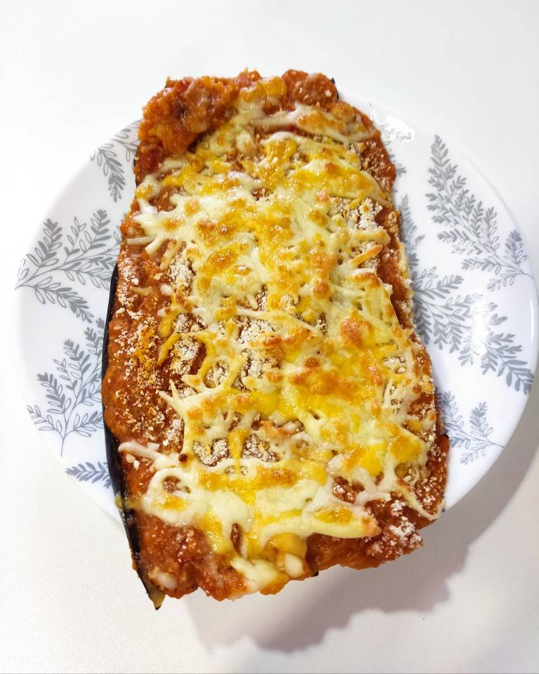Berenjena rellena de atún 