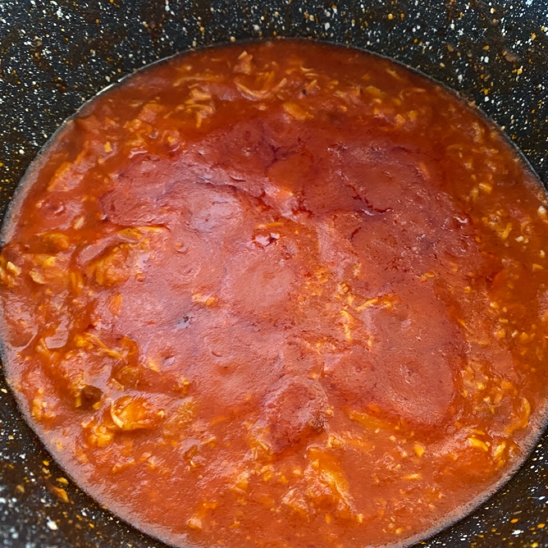 Salsa de tomate y pollo Paso 3 Salsa de tomate y pollo Paso 3