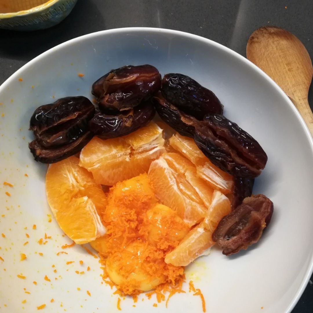 Bizcocho húmedo de naranja Paso 1 Bizcocho húmedo de naranja Paso 1