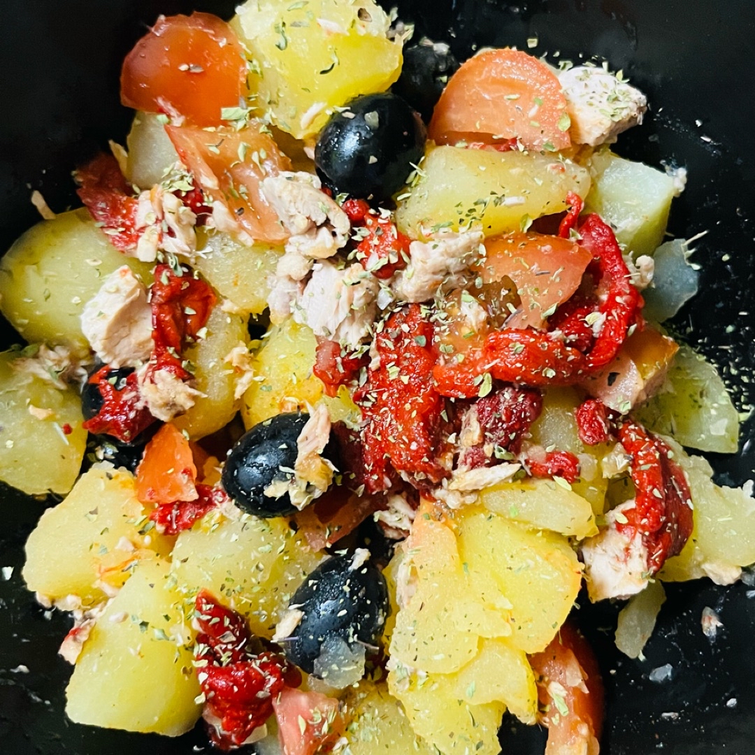 Ensalada de patata y pimientos Ensalada de patata y pimientos