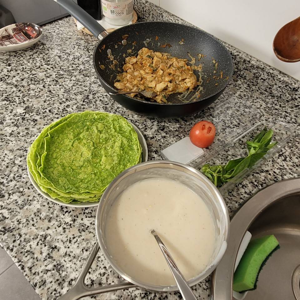 Canelones verdes de espinacas estilo capresse. 🤗🥰