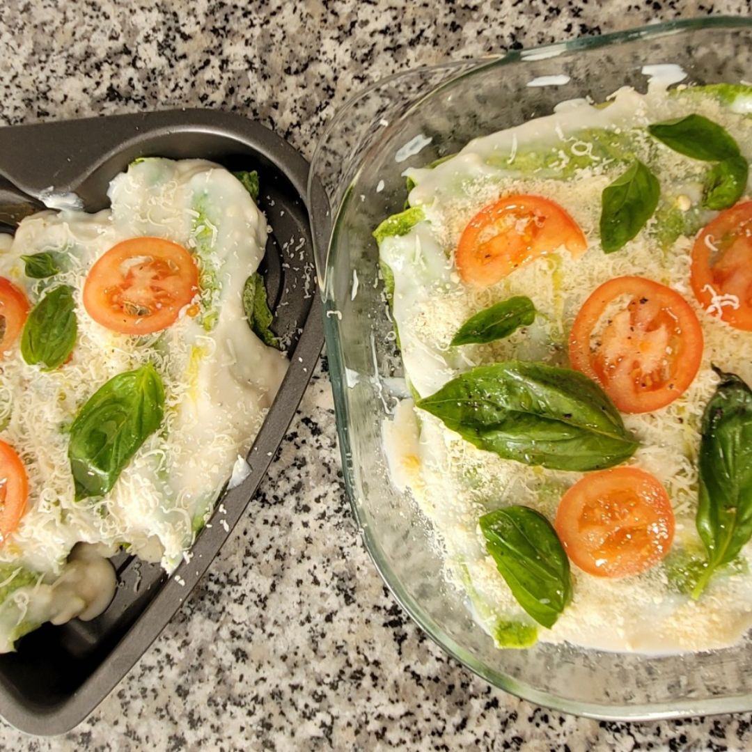 Canelones verdes de espinacas estilo capresse. 🤗🥰 Paso 3 Canelones verdes de espinacas estilo capresse. 🤗🥰 Paso 3